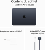 Apple MacBook Air 13” (2024) – Puce Apple M3, 16 Go RAM, SSD 256 Go, Écran Liquid Retina, Argent – Image 2